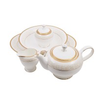Shinepukur Ceramics USA, Inc. Daniela Bone China Traditional Serving 5 Piece Dinnerware Set SHPK1053